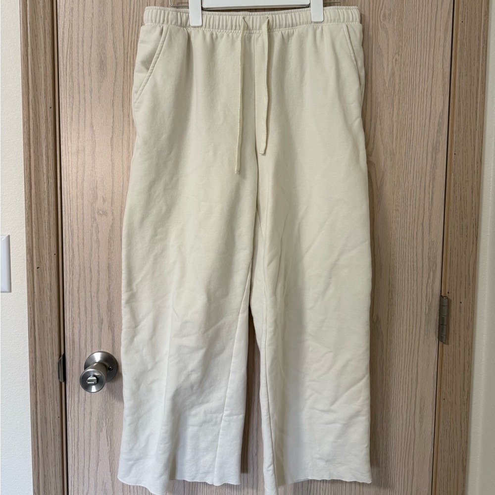 Auden Cream Elastic Waist Pants